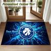 Crystal Velvet Square Rug Custom NameMillwall FC Pattern Non Slip Home Floor Decor Rug