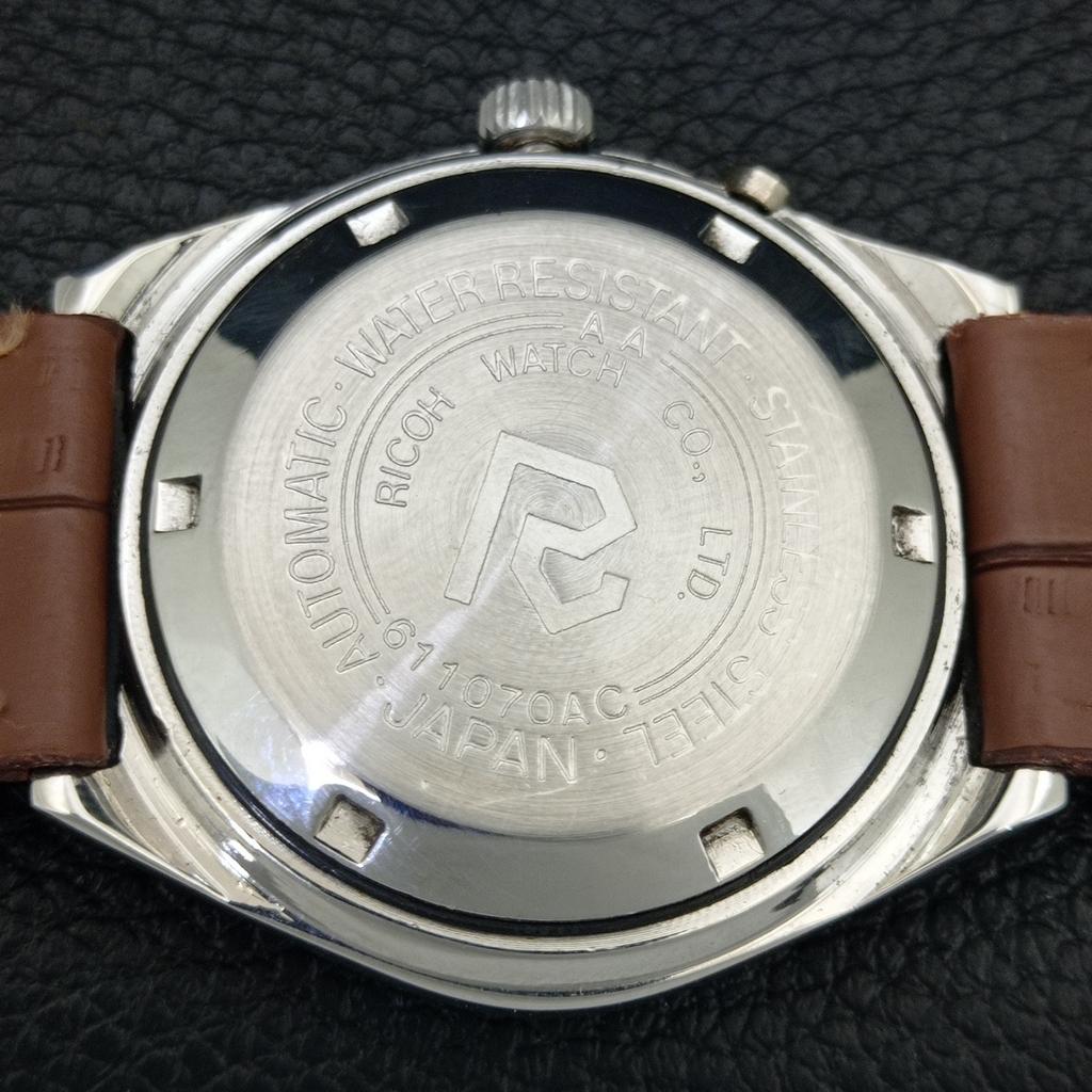 VINTAGE RICOH R31 AUTOMATIC JAPAN MENS YELLOW COLOR DIAL WATCH a707936-1