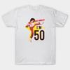 Asian Size Men Black Print T-shirt Sally Omalley - I'M 50 No-Cut Heat Transfer Print Cotton Tshirt
