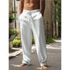 Herren Strandhose - Täglich Vielseitig Outdoor Freizeit Fitness Einfach Baumwolle Hanf Textur Locker Lang für Frühling und Sommer