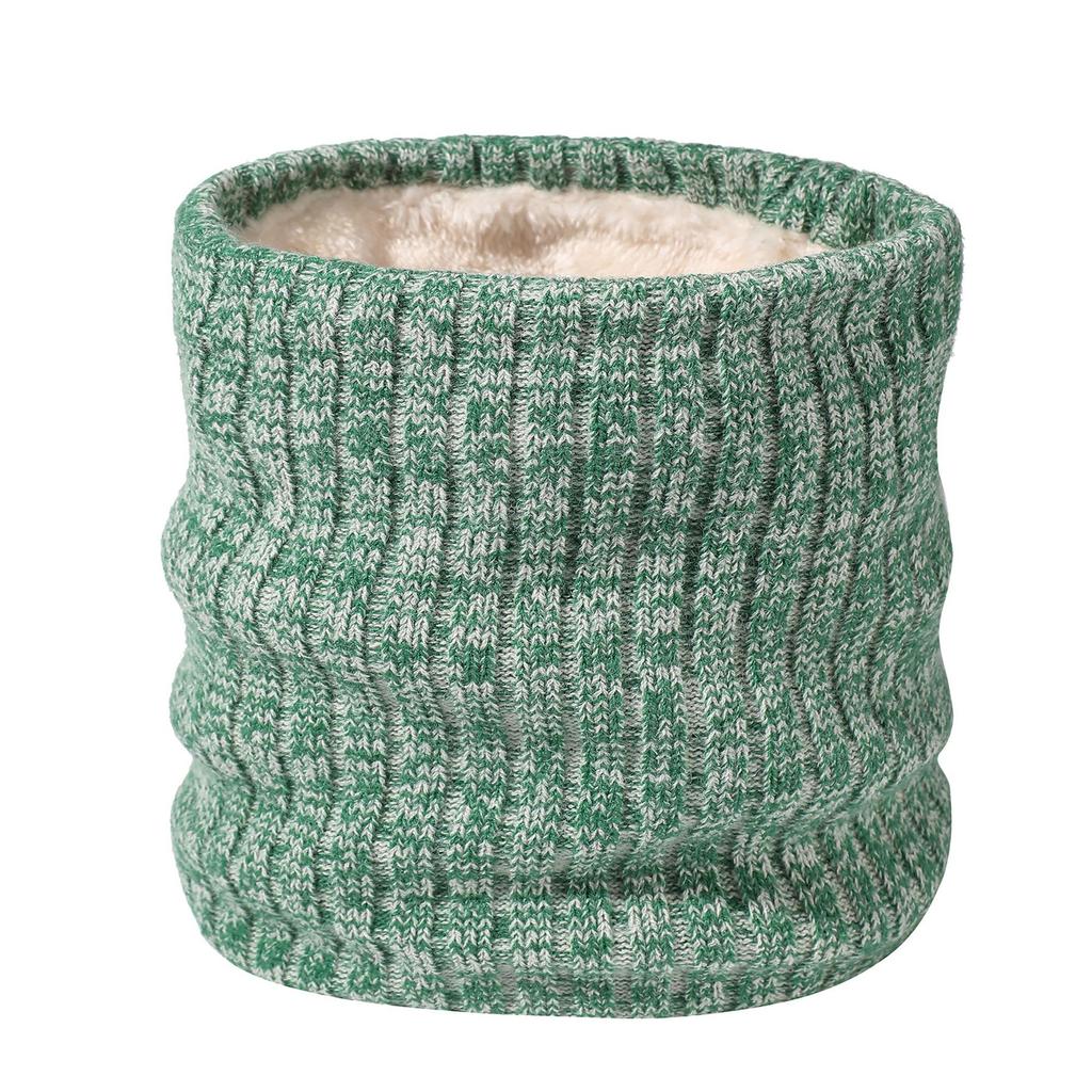 Men and Women's Autumn and Winter Solid Thicken Warm Neck Gaiter Couple's Fashion Striped Knitted Woolen Fleece Lined Neck Warmer