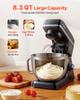 VEVOR Stand Mixer, 8.3QT Dough Mixer, 1400W 6+P Speeds Tilt-head Food Mixer with Stainless Steel Bowl, Dough Hook, Wire Whip, Flat Beater, Scraper