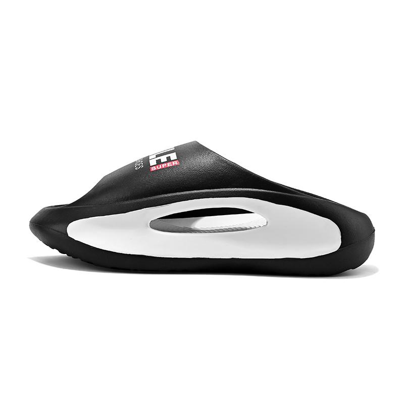 

Летние тапочки на толстой подошве, большие мужские и женские тапочки, повседневная нескользящая пляжная обувь, мужские тапочки, домашние тапочки 44-45 чёрный