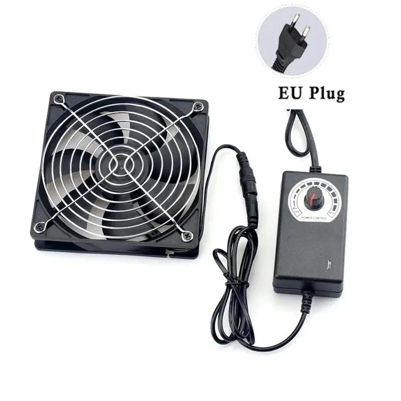 220V 120mm 3000RPM Fan Cooling with Controller 12cm 12V Btc Machine Chassis Workstation Cabinet Radiator Server Fan