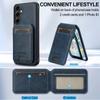 For Samsung Galaxy A55 5G Magnetic Case Detachable Card Holder Leather+TPU Mobile Cover