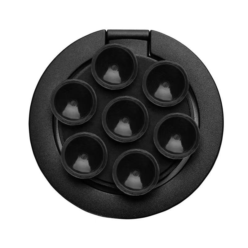 

Silicone Suction Cup Phone Holder 360° Rotation Magnetic Finger Ring Folding Phone Bracket for Xiaomi iPhone Samsung S26 Ultra чёрный