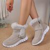 Winter Thermal Insulated Boots Warm Plush Lined Ankle Boots Fluffy Trim Side Zipper Boots Women'S Footwear
