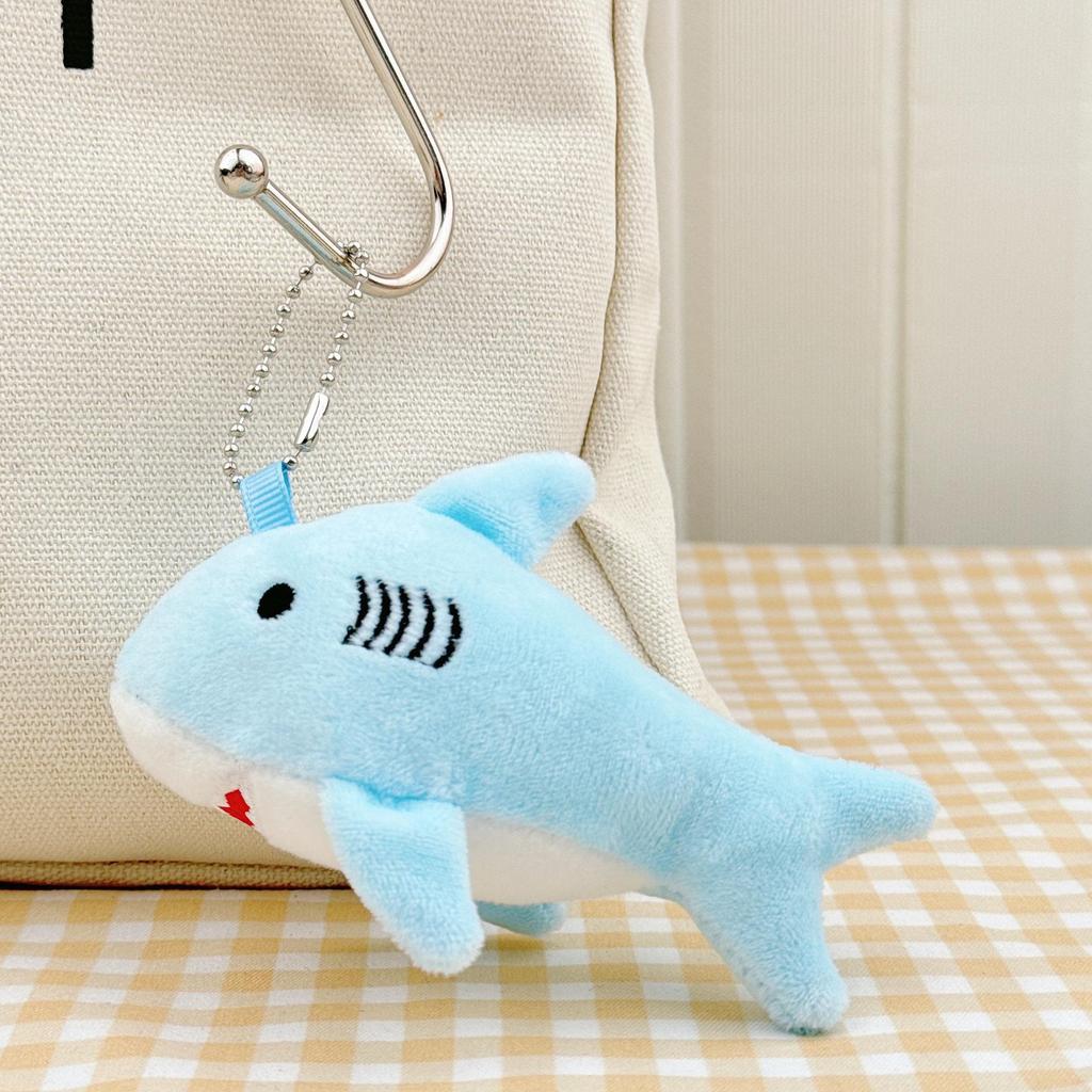 Cross-Border Plush Shark Keychain Pendant - Cute Wedding Toss Doll Bag Charm