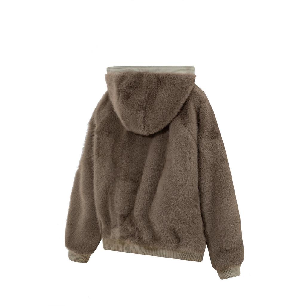 Unisex Wendbare Baumwolljacke mit Fleecefutter und Kapuze - Winter-Essential