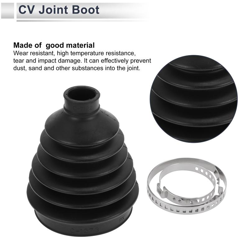 X Autohaux No.30759413 Outer CV Joint Boot Kit with Clamps for Volvo S60 2011-2016 for Volvo S80 2007-2015 for Volvo V70 2008