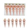 6pcs Painted Christmas Gourd String Pendant Reusable Xmas Tree Ornaments  Wedding Party