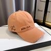 Letter Embroidery Sunscreen Cap Washed Cotton Trend Hat Versatile Embroidery Hat  Unisex