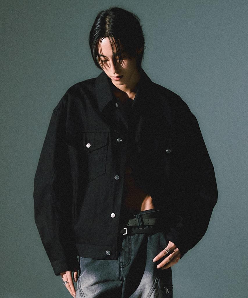 Wmc Curved Denim Trucker_Black