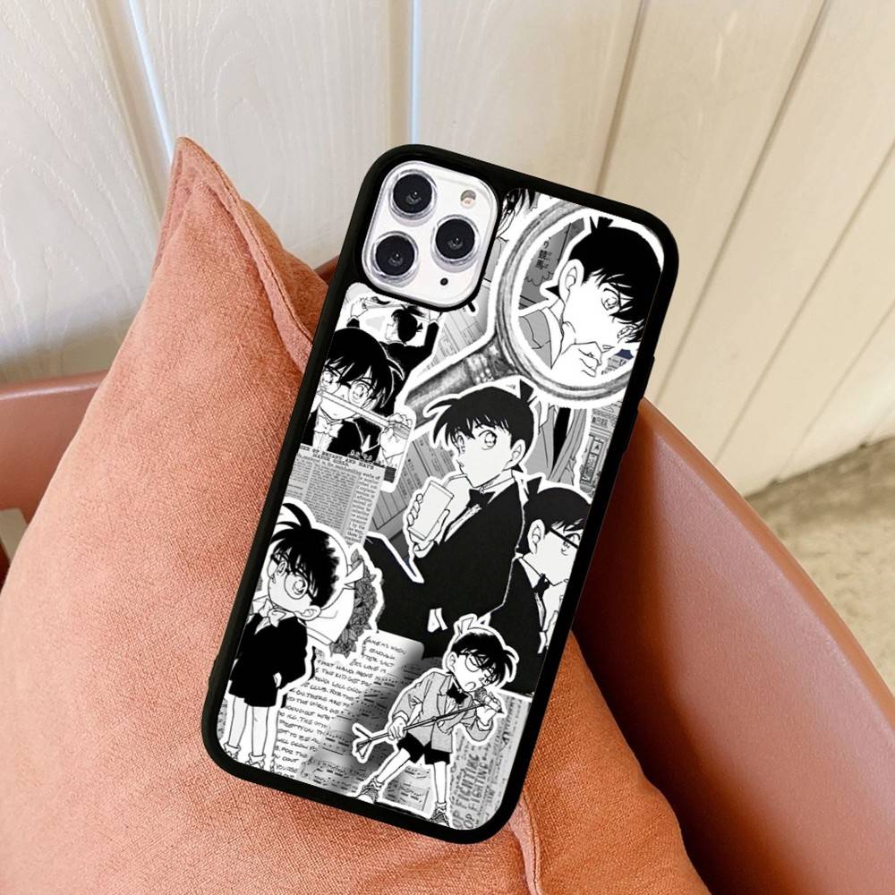 Japan D-Detective Conan PC+TPU Phone Case For IPhone 11 12 13 14 15 16 17 Plus Pro Max Cover
