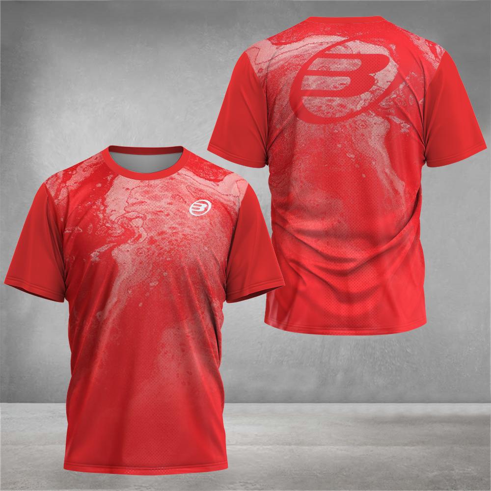 Summer Boutique Padel Element Print Quick-drying Short-sleeved Fashion Men's Tennis Wear Men's Fitness Sports Breathable T-shirt