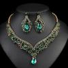 2026 Bridal Necklace Earrings Set Big Water Drop Wedding Dress Banquet Dress Accessories Matching