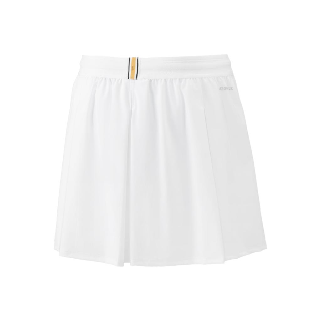 Li Ning Badminton Series Solid Color Mid Waist Soft Comfortable Breathable Versatile Casual Skirt Women Skirts Standard-White ASKV012-2