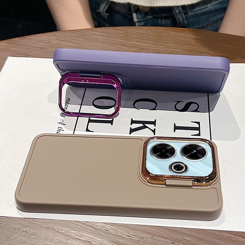 Suport pentru cameră Husă moale TPU de culoare solidă pentru Xiaomi Poco F6 X6 Pro M6 X5 Redmi Note 13 12 11 Pro 10 Husă mată antișoc pentru lentile de protecție pentru telefon