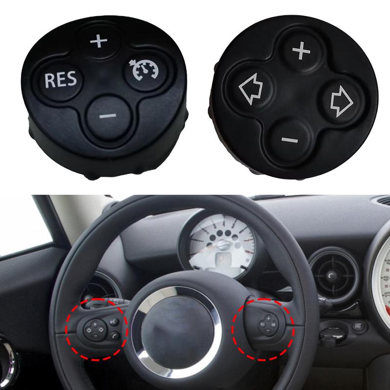 1 Pair Car Steering Wheel Switch Cruise Control Button Covers For BMW For MINI For Cooper R55 R56 R57 R58 R59 R60 R61 2007-2014