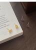 S999 Sterling Silver Crushed Ice Gourd Earrings - Sparkly Chinese Style for Women, Luxe Light, Elegant Niche Design