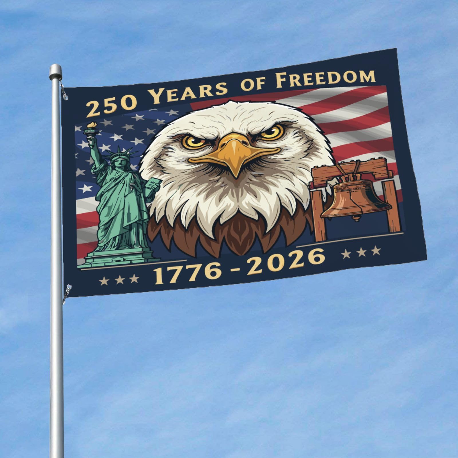 

250th Anniversary American Flag Garden Decoration Flag S білий