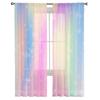 Rainbow Starlight Dream Chiffon Sheer Curtains for Living Room Bedroom Home Decoration Window Voiles Tulle Drapes Curtain