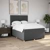 Exclusive House - Slatted Bed Base with Mattress Dark Grey 160x200cm Fabric