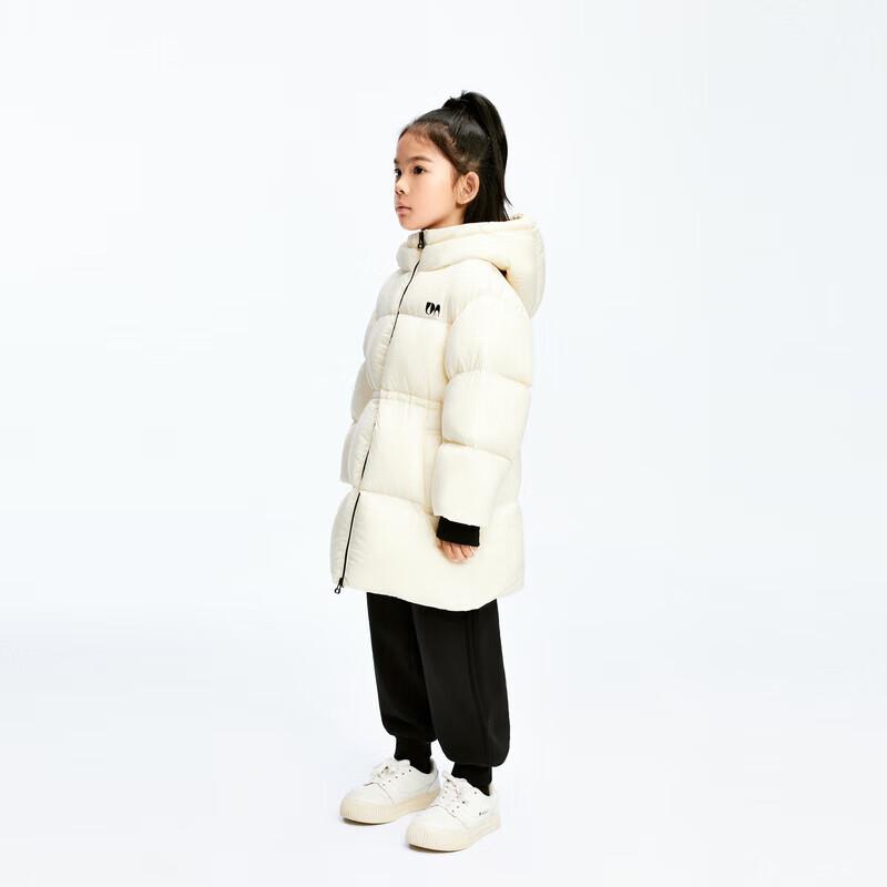 Little MO&Co. Comfort Fleece Girls' Hooded Mid-Length Down Jacket