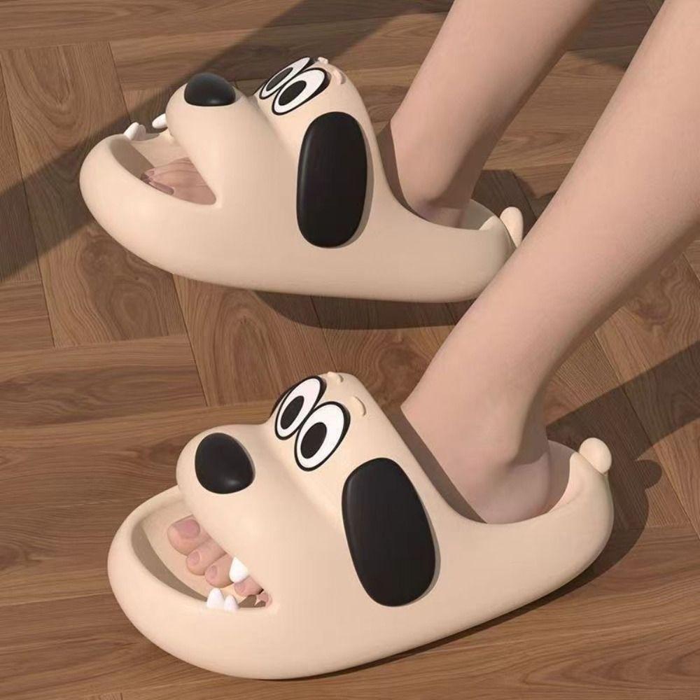 Cartoon Dog Pillow Slides Adorable EVA Slippers Casual Comfortable Sandals  Indoor/Outdoor