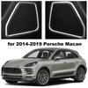 4pieces for Porsche Macan 2015 2016 2017 2018    Silver Stainless Steel Door Speaker Horn Ring Frame Cover Trim