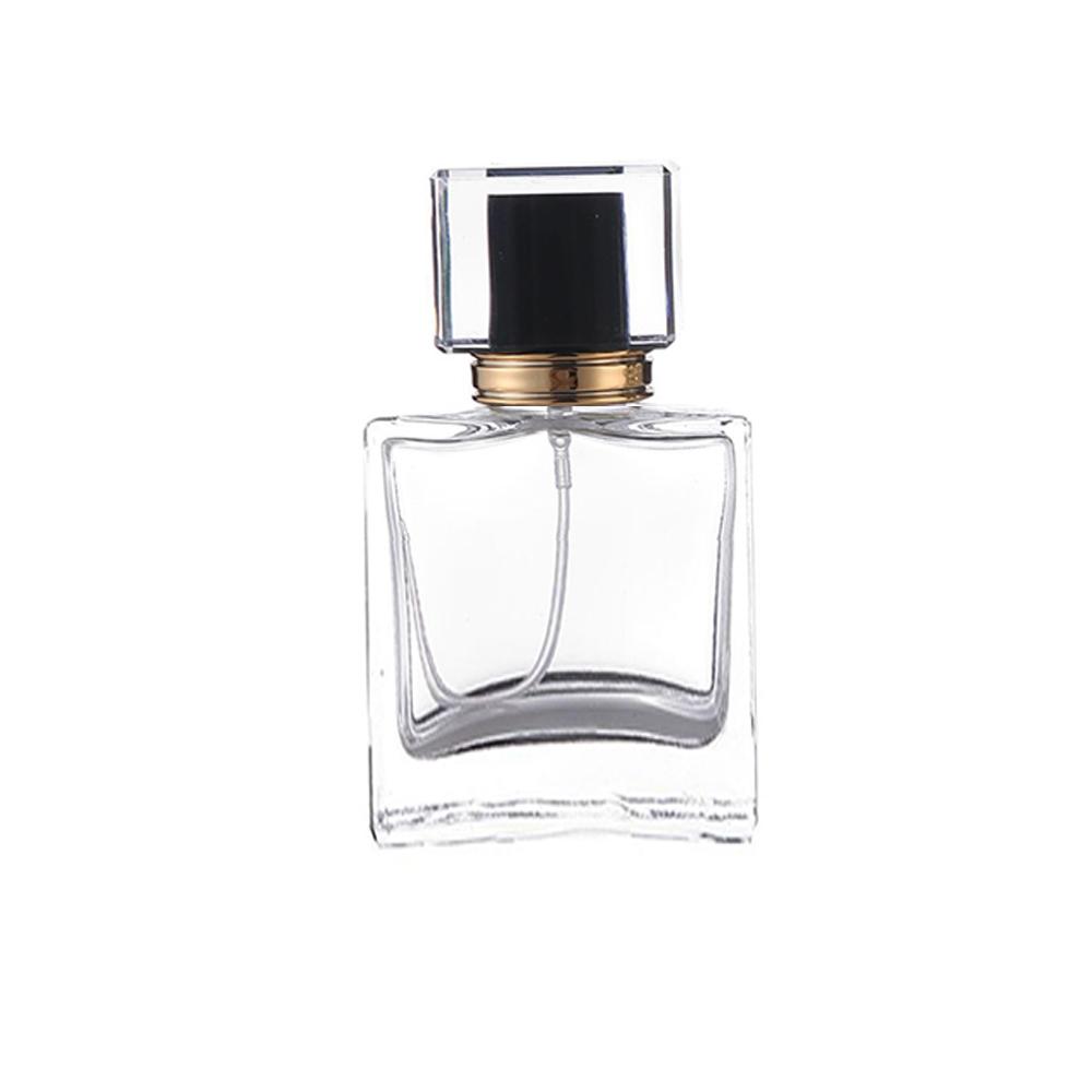 5pcs 10pcs 20pcs 30ml 50ml Refillable Spiral Thick Bottom Square Glass Atomizer Spray Perfume Bottle Cosmetic Empty Container 30ml&5pcs чёрный