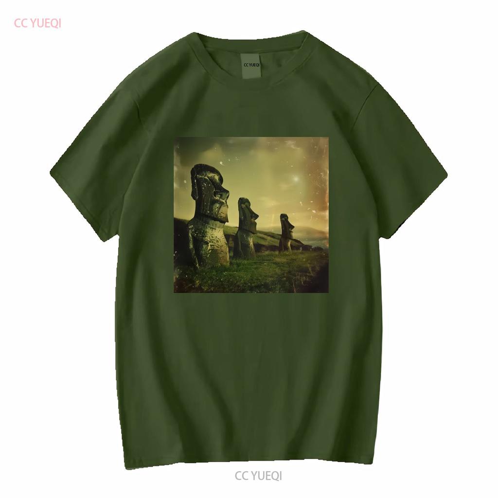 Easter Island Heads T Shirt Moai Statue Rapa Nui Historical Ancient Souvenir Polynesian Heritage long or short sleeves vintage