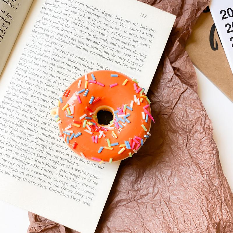 Mobile Phone Airbag Bracket Simulation Three-Dimensional Donut Back Paste Simple Niche Desktop Support Frame Paste Type Retractable