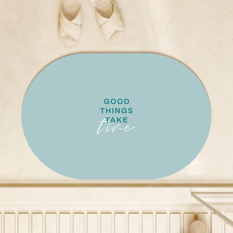 

Diatom Mud Floor Mat Bathroom Dirt-resistant and Water-absorbing Easy-to-maintenance Floor Mat Bathroom Doorway Quick-drying Anti-slip Floor Mat 40 * 60Cm