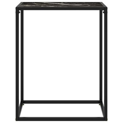 Console Table Black 60x35x75 Cm Tempered Glass
