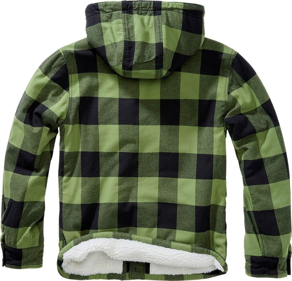 Winter Jacket Brandit Lumberjacket Hooded Black/olive