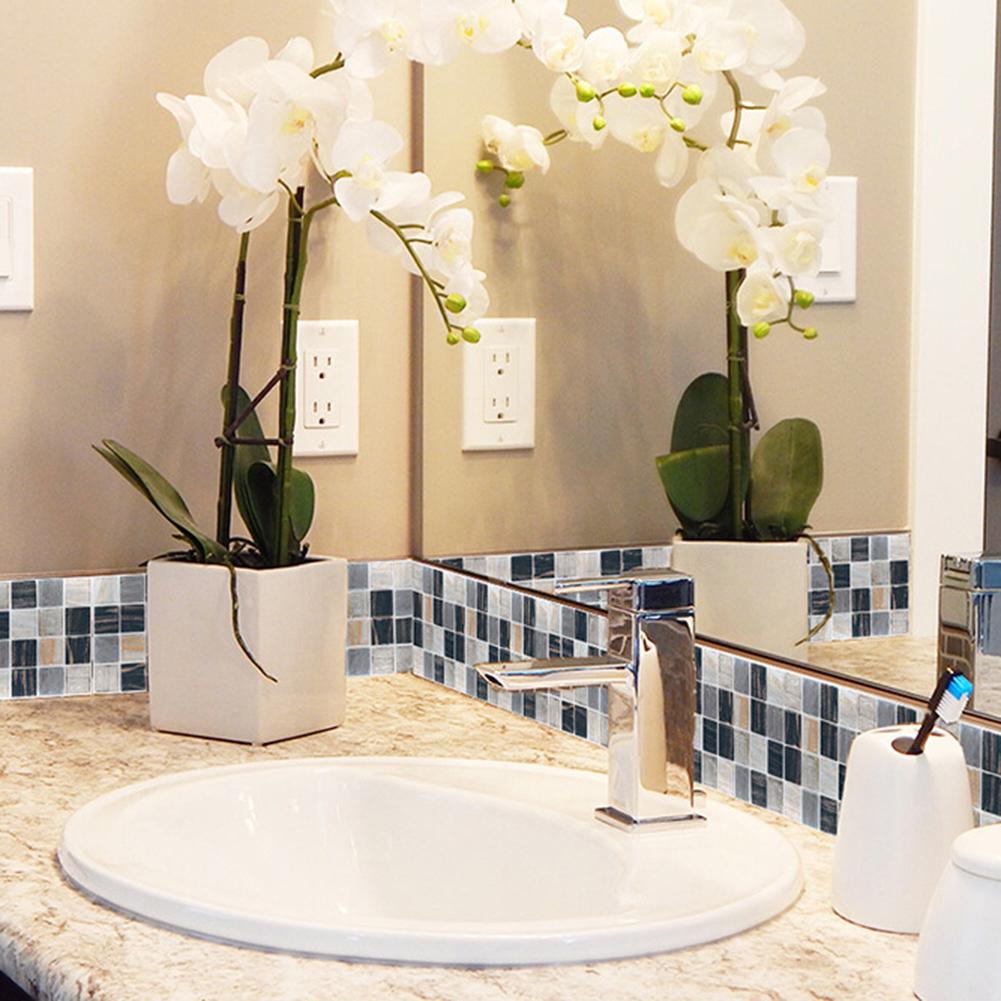 15 Uds pegatina impermeable DIY azulejo pared 3D cocina baño decoración