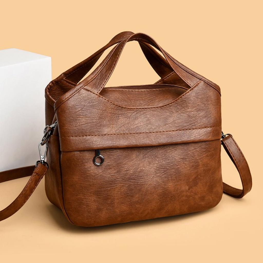 Shoulder Bag Unisex PU Adjustable Strap American Vintage Daily Commute
