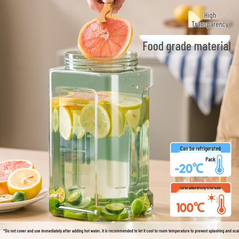 Large-Capacity Summer Flower Teapot with Faucet - Outdoor Cold Water Jug