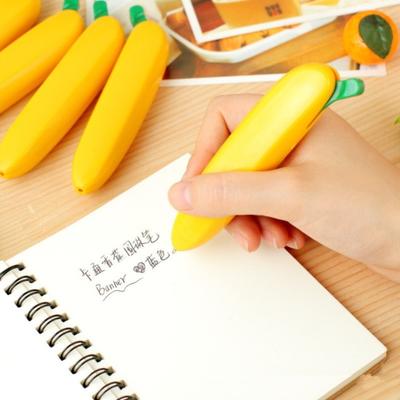 2 pezzi di penna a sfera carina a forma di banana gialla divertente penna stilografica materiale scolastico di cancelleria