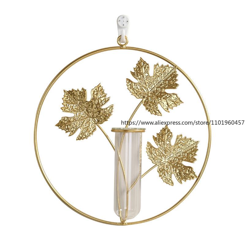 Nordische Eisenkunst Wandhänger Blumenschmuck, Kreative Wohnzimmerwanddekorationen, Bohrfreie Wandpflanzenhänge-Dekorationen