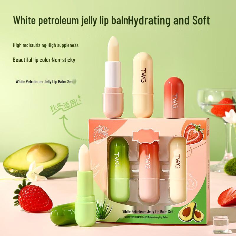 FRUIT SONG Strawberry Hydrating Lip Balm 3-Pack