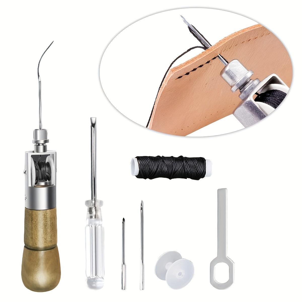 

Набір для шиття 7 шт. для ремонту шкіри, рукоділля своїми руками та меблів. Професійні голки, прості у використанні для точного шиття. коричневий