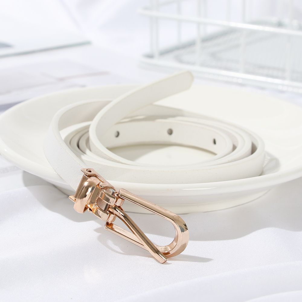 Girls Sweater Candy Color Dress Strap Thin Skinny Waistband Faux Leather Belts Adjustable Belt