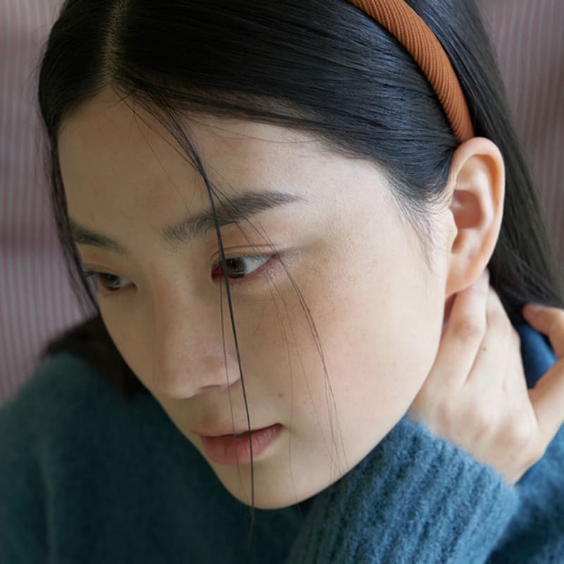 Geegee Ribbed Charm Hair Band (dark Orange)