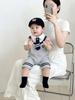 Stylish Summer Romper for Baby Boys: Little Gentleman Crawling Suit for Newborns