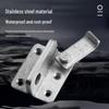 Stainless Steel No-Drill Door Lock Latch with Keyhole, Left/Right Opening, Anti-Theft Bolt.