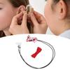 Hearing Aid Clip Rope 2 Fixation Rings Beautiful Bow Clips Prevent Lost Hearing Aids Holder Lanyard