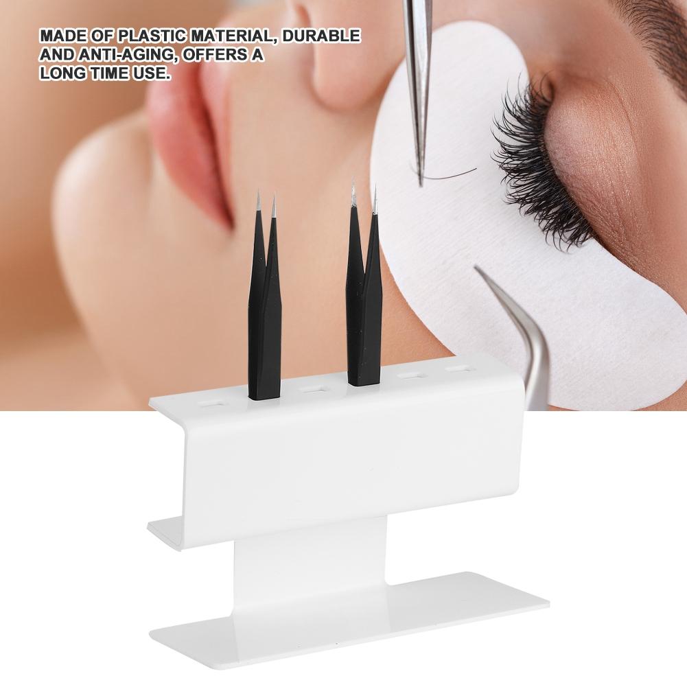 Eyelash Extension Plastic Tweezers Shelf Holder 6pcs Tweezer Stand Positions Black