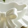 Cute Bow Jewelry Tray 3D Printed Ruffle Bow Trinket Dish Small Decorative Ring Holder for Earrings Necklaces Bracelet Watch Keys